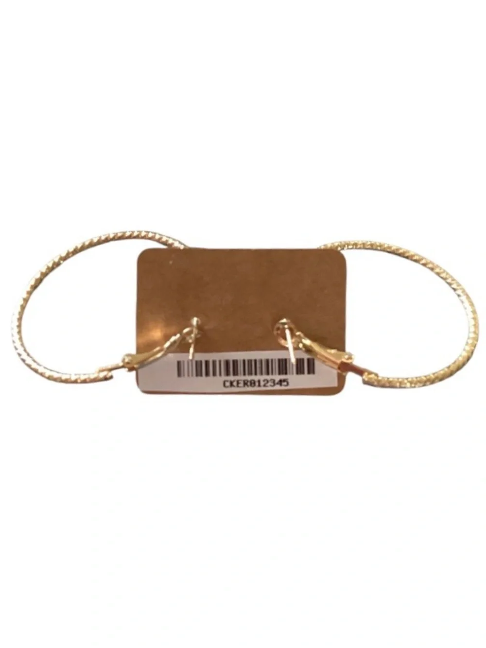 Dainty Swirl Gold Tone Lever Back Hoop Earrings (NWT)